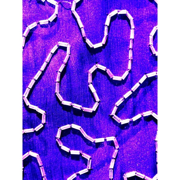 All Silk Vintage Dress by Lawrence Kazar Med Purple Beaded Cocktail Dress Glam - Picture 6 of 12